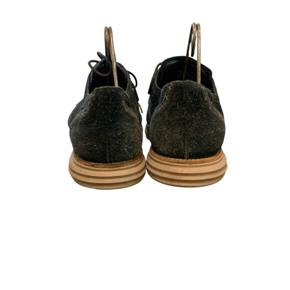 Cole Haan Lunargrand Wingtip Black Suede Brogue Oxford Sneakers Men's 13 - Picture 8 of 10